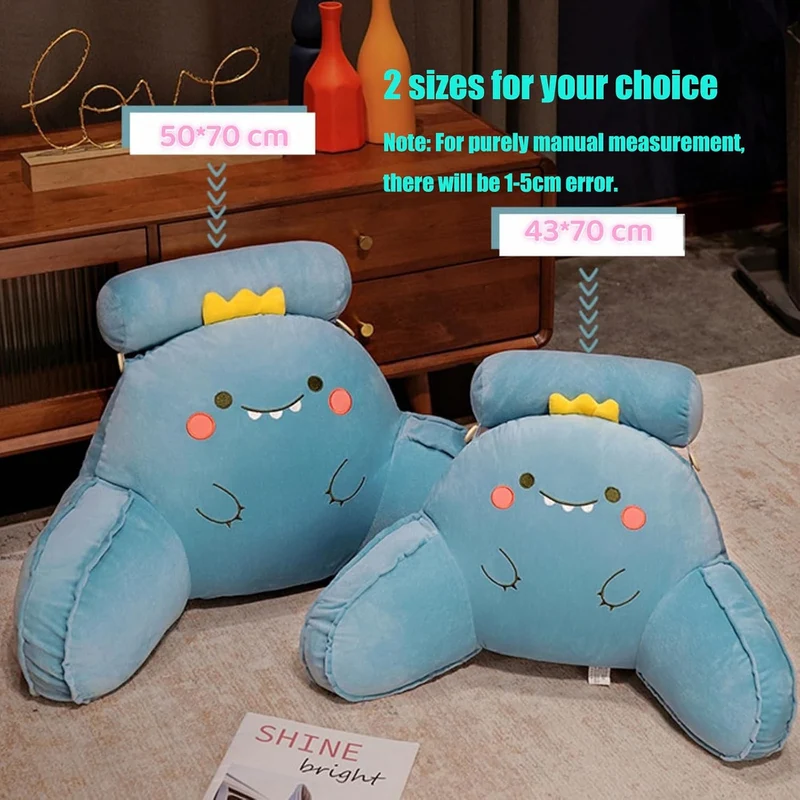 Rückenkissen mit Nackenrolle,Lesekissen für Bett und Sofa,Memory Foam,Cartoon Pillow Rücken Sitzkiss