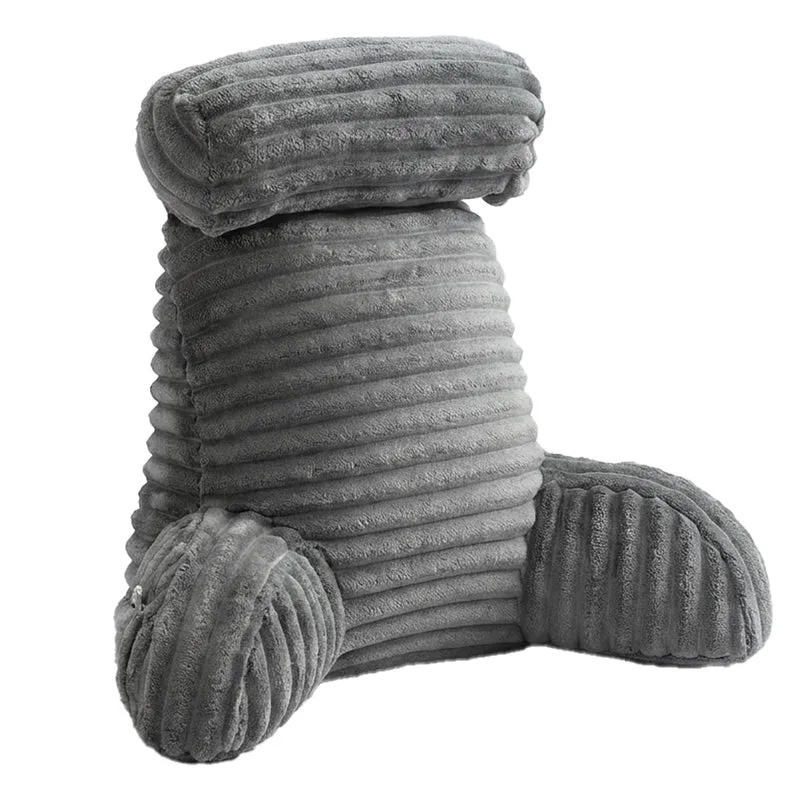 Lesekissen mit Rückenlehne und Armlehnen, Ergonomisches Lesekissen für Bett Sofa Boden, Cordstoff We