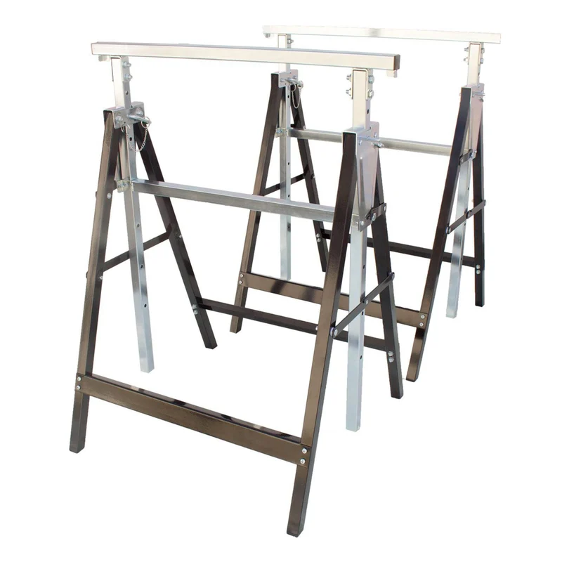 LEMODO Arbeitsbock 2er Set – höhenverstellbarer Klappbock aus Stahl, 7-fach verstellbar von ca. 80–1