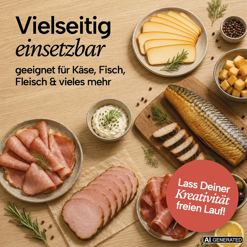 Lemodo Räucherrost Edelstahl, Räuchergitter in Netzform, 36,5 x 25,5 cm, Auflagefläche 31 x 24 cm, G