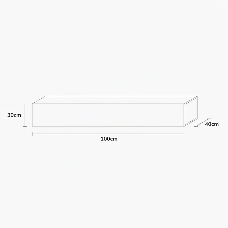 Wuun® TV-Lowboard Somero I 100cm bis 360cm I TV-Schrank & Hängeschrank für Wohnzimmer I Verschiedene