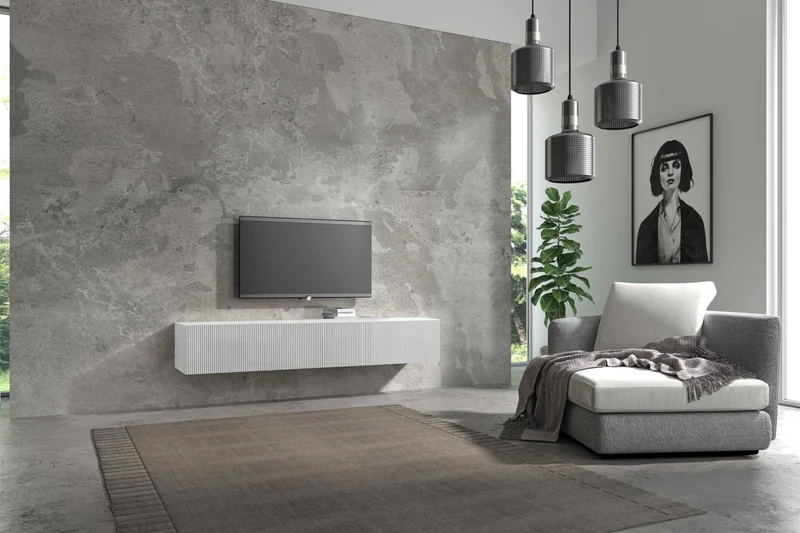 Wuun® TV-Lowboard Somero I 100cm bis 360cm I TV-Schrank & Hängeschrank für Wohnzimmer I Verschiedene