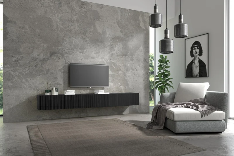 Wuun® TV-Lowboard Somero I 100cm bis 360cm I TV-Schrank & Hängeschrank für Wohnzimmer I Verschiedene