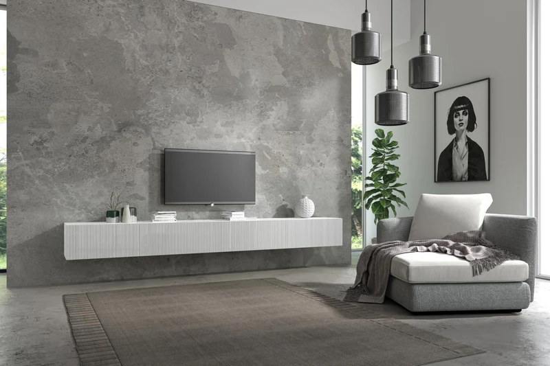 Wuun® TV-Lowboard Somero I 100cm bis 360cm I TV-Schrank & Hängeschrank für Wohnzimmer I Verschiedene