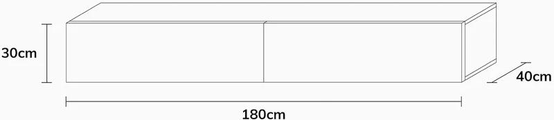 Wuun® TV-Lowboard Somero I 100cm bis 360cm I TV-Schrank & Hängeschrank für Wohnzimmer I Verschiedene