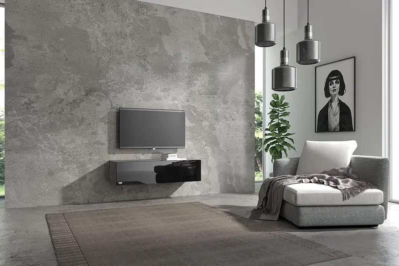 Wuun® TV-Lowboard Somero I 100cm bis 360cm I TV-Schrank & Hängeschrank für Wohnzimmer I Verschiedene