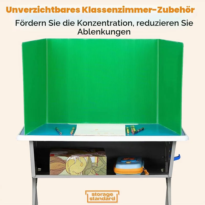 DAZZTIME 8 Stück Trennwand für Schreibtisch,Tragbarer Schreibtischteiler,Faltbare Schreibtisch-Trenn