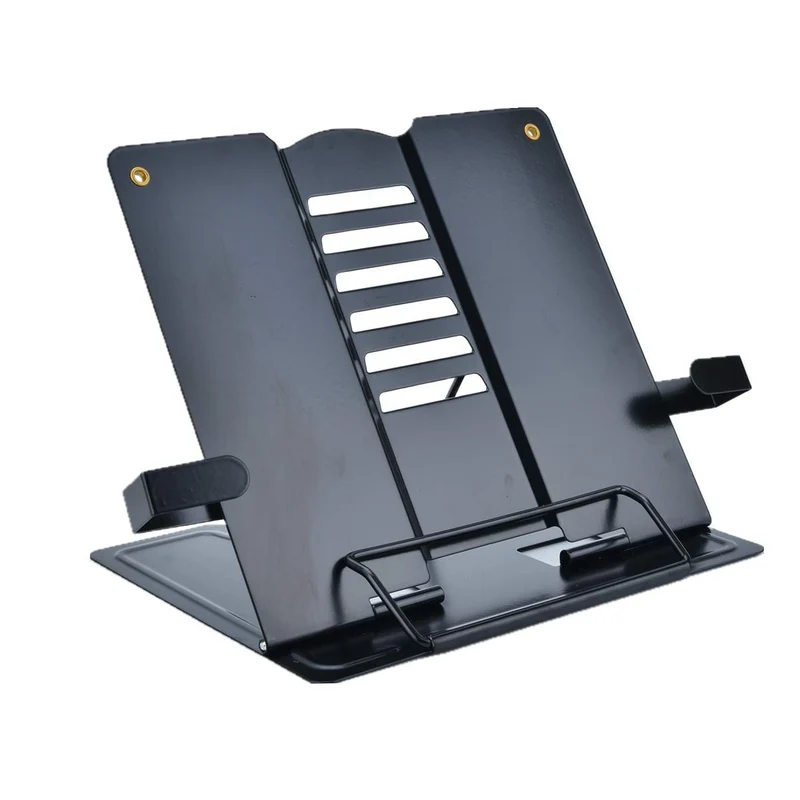 axisgo - Citmage Schreibtisch Buchständer Dokumentenhalter Heavy Duty Metall Leseständer Schwarz für Buch Magazin Menü iPad Musik Note Sprache Entwurf mit 6 verstellbaren Positionen (Upgrade Edition)