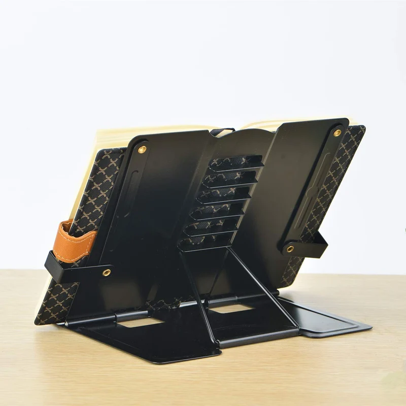 axisgo - Citmage Schreibtisch Buchständer Dokumentenhalter Heavy Duty Metall Leseständer Schwarz für Buch Magazin Menü iPad Musik Note Sprache Entwurf mit 6 verstellbaren Positionen (Upgrade Edition)