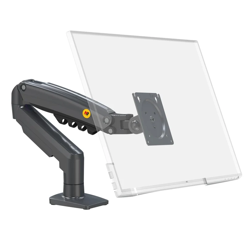 axisgo - Ergosolid für PC-Monitor, Gelenkarm, ergonomisch, Gasfeder, 17-30 Zoll, VESA 75 mm und 100 mm, drehbar 360 Degree F80-0