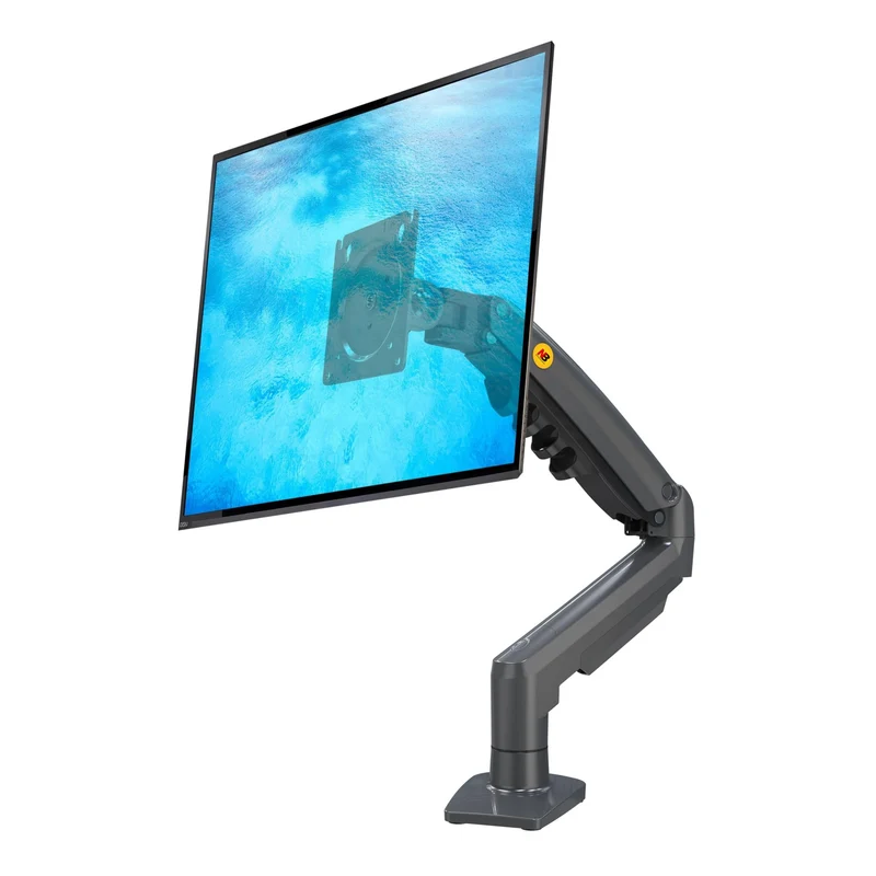axisgo - Ergosolid für PC-Monitor, Gelenkarm, ergonomisch, Gasfeder, 17-30 Zoll, VESA 75 mm und 100 mm, drehbar 360 Degree F80-0