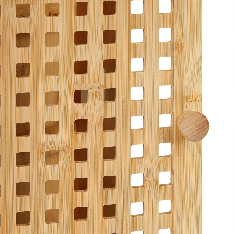 axisgo - Relaxdays Schlüsselkasten, Bambus, 8 Haken, HxBxT: 27 x 19 x 7,5 cm, Schlüsselaufbewahrung Flur, Schlüsselschrank, Natur