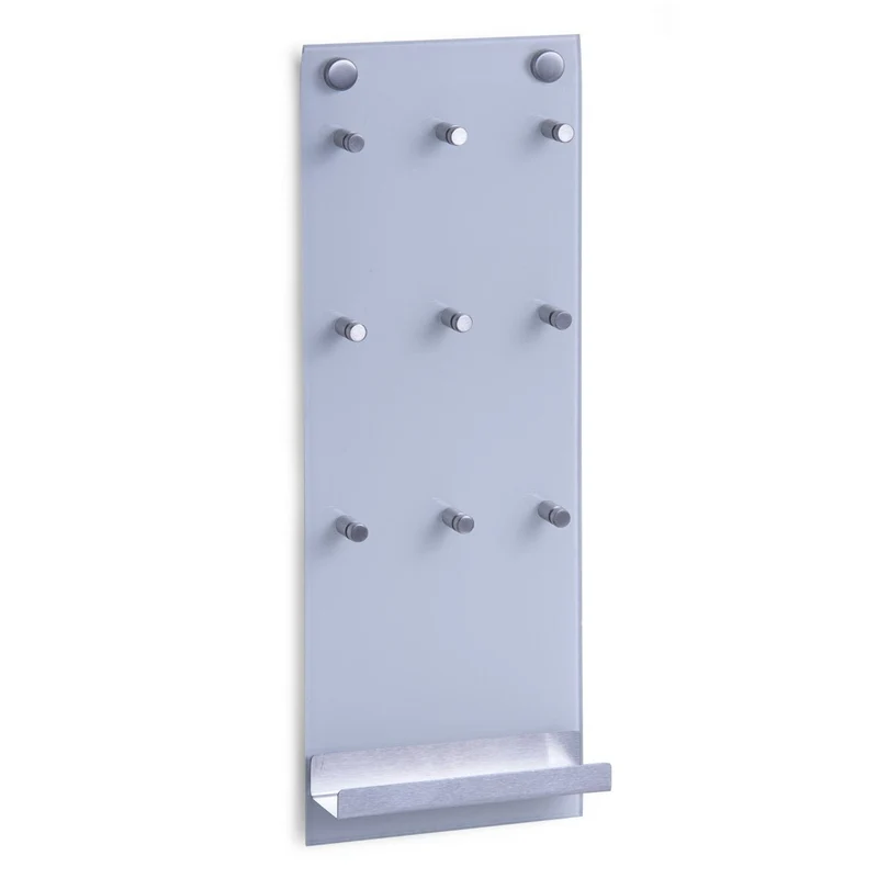 axisgo - Zeller 13879 Schlüsselbord, Glas/Edelstahl / 15 x 40