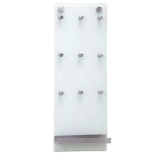 axisgo - Zeller 13879 Schlüsselbord, Glas/Edelstahl / 15 x 40