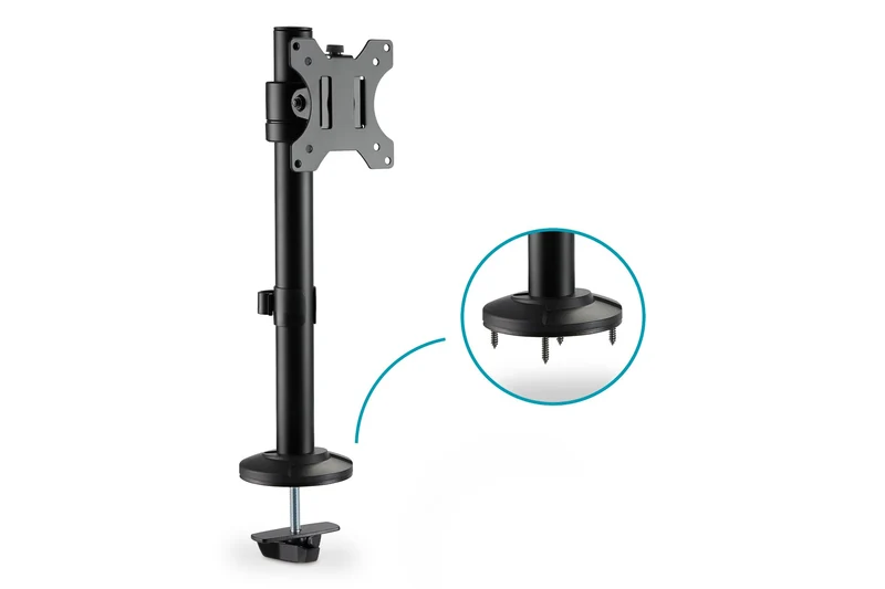 axisgo - DIGITUS Monitorhalterung - Tischklemme - 1 Monitor - Bis 32 Zoll - Bis 8 kg - VESA 75x75, 100x100 - Schwarz