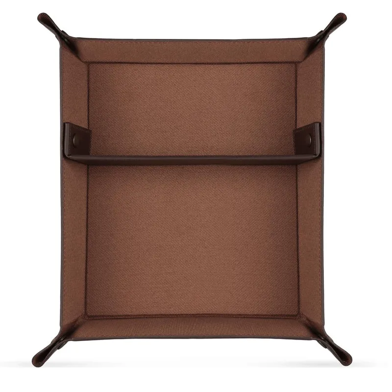 axisgo - Londo Leder Taschenleerer - Vide Poche - Ledertablett Organizer, Praktische Aufbewahrungsbox - für Geldbörsen, Uhren, Schlüssel, Münzen, Handys und Büroausstattung