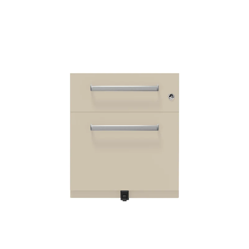 Rollcontainer Note™ | 2 Schubladen , Tiefe 775 mm, Designgriff