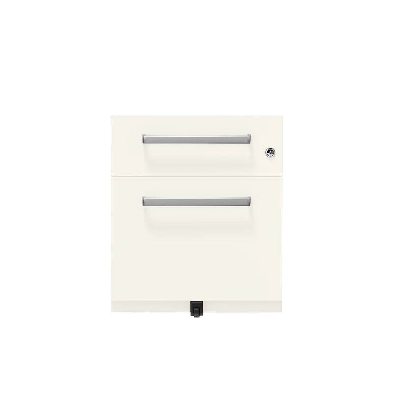 Rollcontainer Note™ | 2 Schubladen , Tiefe 565 mm, Designgriff