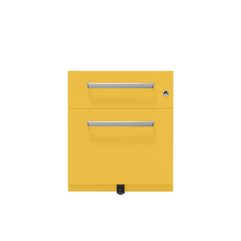 Rollcontainer Note™ | 2 Schubladen , Tiefe 565 mm, Designgriff