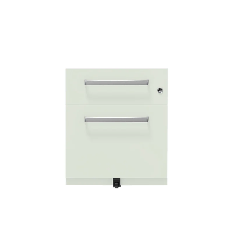 Rollcontainer Note™ | 2 Schubladen , Tiefe 565 mm, Designgriff