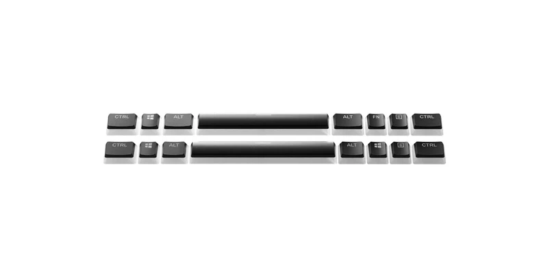 axisgo - SteelSeries PrismCaps – Double-Shot-Tastenset mit „Pudding“-Optik – Kompatibilität mit allen gängigen mechanischen Tastaturen – MX-Stößel – Schwarz (Deutsches Tastaturlayout)