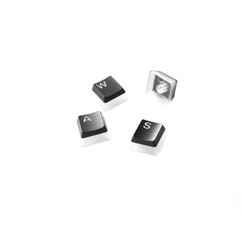 axisgo - SteelSeries PrismCaps – Double-Shot-Tastenset mit „Pudding“-Optik – Kompatibilität mit allen gängigen mechanischen Tastaturen – MX-Stößel – Schwarz (Deutsches Tastaturlayout)