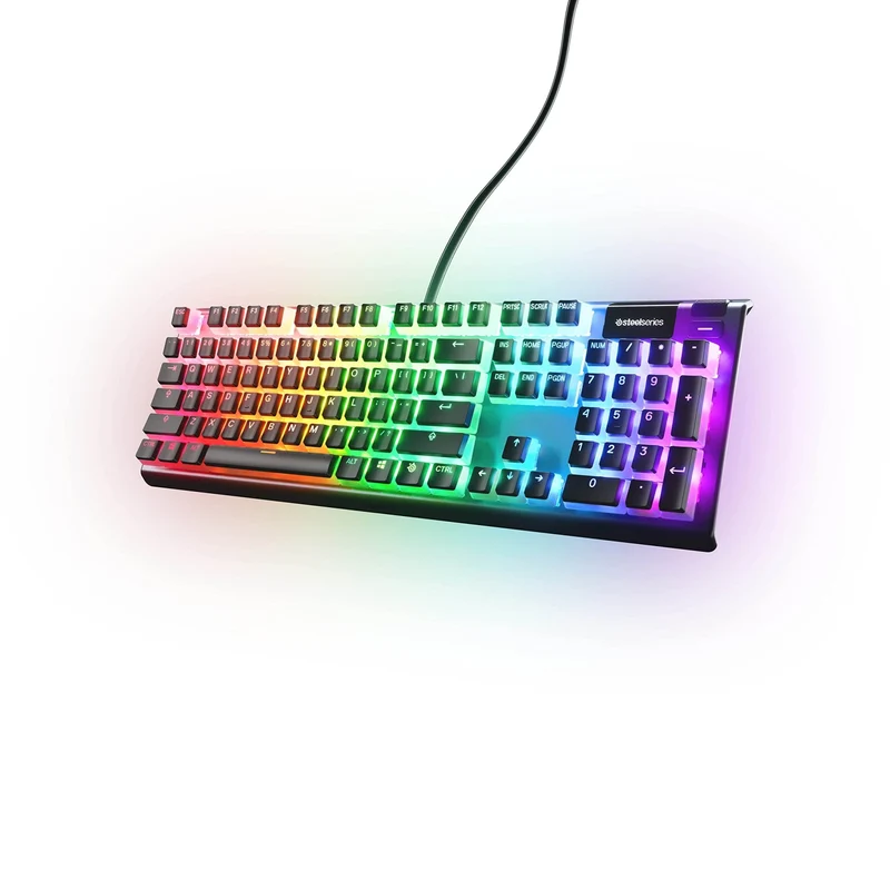 axisgo - SteelSeries PrismCaps – Double-Shot-Tastenset mit „Pudding“-Optik – Kompatibilität mit allen gängigen mechanischen Tastaturen – MX-Stößel – Schwarz (Deutsches Tastaturlayout)