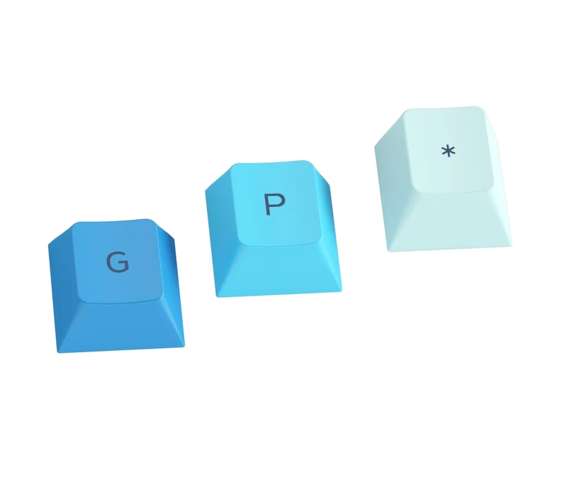axisgo - Glorious Gaming 115x GPBT-Keycaps - Cherry-Profil, äußerst widerstandsfähiger PBT-Kunststoff, optisch EIN Blickfang, überragende Akustik, Originalschrift, Deutsch Layout - Ocean