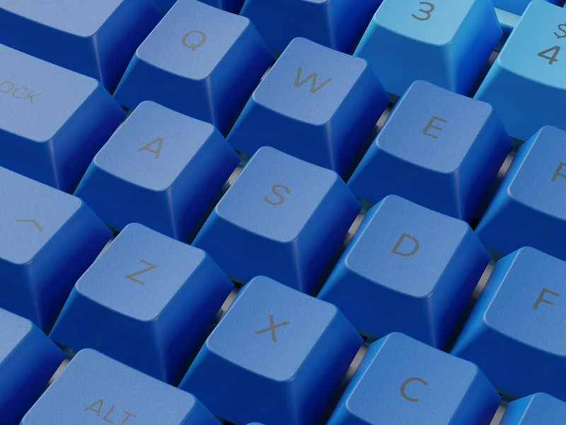 axisgo - Glorious Gaming 115x GPBT-Keycaps - Cherry-Profil, äußerst widerstandsfähiger PBT-Kunststoff, optisch EIN Blickfang, überragende Akustik, Originalschrift, Deutsch Layout - Ocean