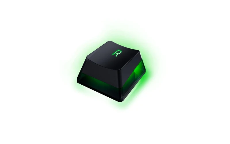 axisgo - Razer Phantom Tastenkappen-Set - Hintergrundbeleuchtungskompatibel Tasten für Razer Tastaturen (für Switches mit kreuzförmiger Achse, ABS-Material, 128 Keycaps) QWERTZ DE-Tasten | Schwarz