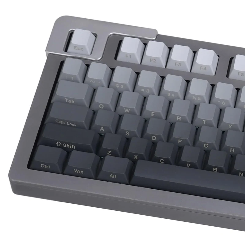 axisgo - 125 Tasten Gradient Grau Keycaps PBT Dye Sub Cherry Profil Tastenkappen Set Fit für Cherry Mx Schalter Mechanische Tastatur