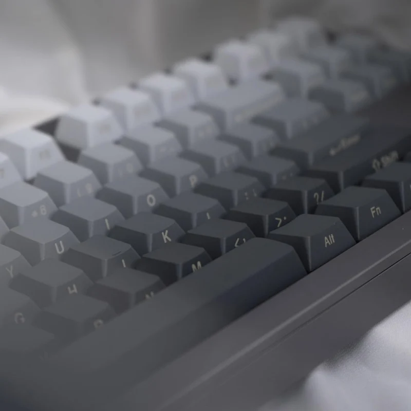 axisgo - 125 Tasten Gradient Grau Keycaps PBT Dye Sub Cherry Profil Tastenkappen Set Fit für Cherry Mx Schalter Mechanische Tastatur