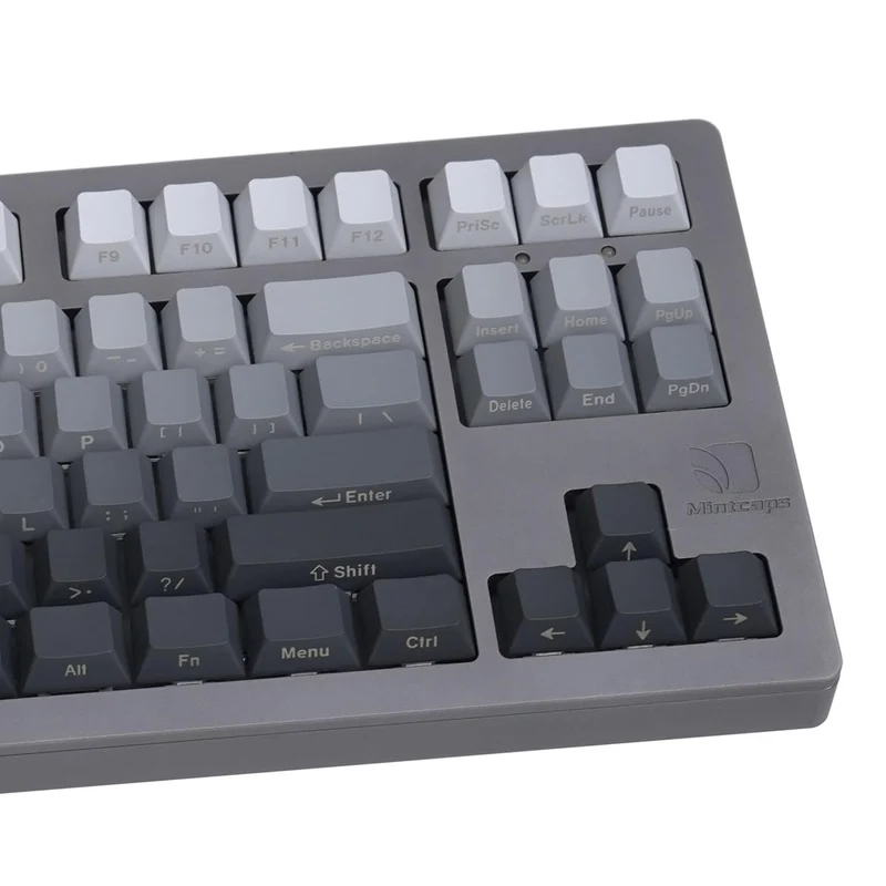 axisgo - 125 Tasten Gradient Grau Keycaps PBT Dye Sub Cherry Profil Tastenkappen Set Fit für Cherry Mx Schalter Mechanische Tastatur