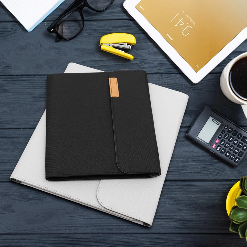 axisgo - Rocketbook Capsule 2.0 Folio Cover für Core und Fusion | 100% recycelbar, mit Stifthalter, magnetischem Verschluss und Innenstaufach | Schwarz, Executive A5 Größe 15.2 cm x 22.3 cm, 1 Stück