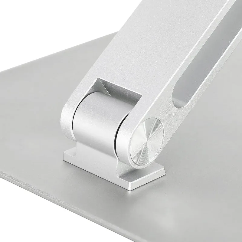 axisgo - Amazon Basics Verstellbarer ergonomischer Laptopständer mit Wärmeabzug, stufenlose Höhen- und Winkelverstellung, ideal für einen Laptop bis 43,9 cm (17,3 Zoll), 27.9 x 23 x 5.6 cm, Silber