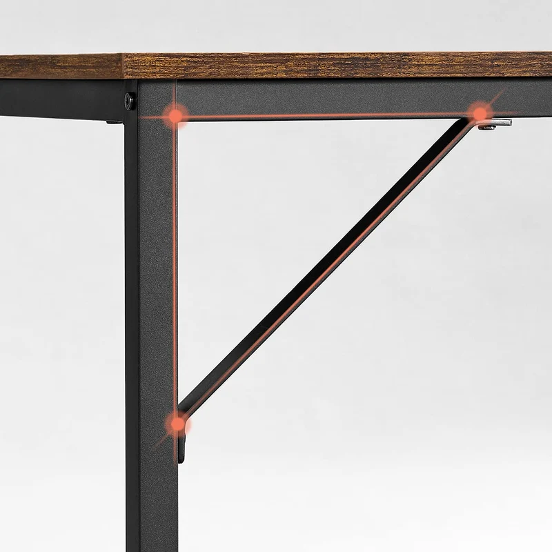 axisgo - VASAGLE Tisch, Computertisch, Bürotisch, 80 x 50 x 76 cm, für Arbeitszimmer, Schlafzimmer, Wohnzimmer, vintagebraun-tintenschwarz LWD038B01V1