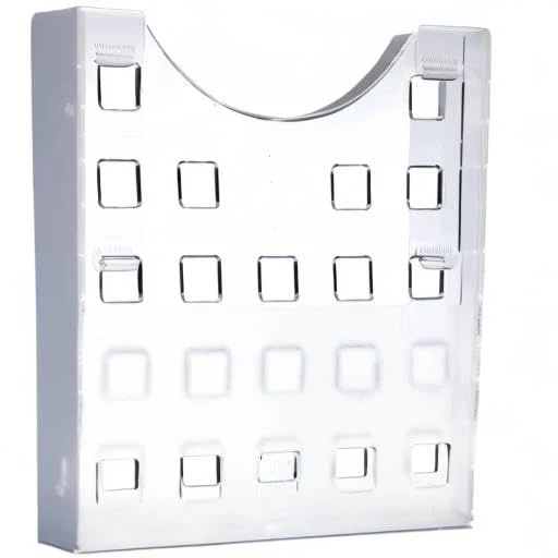 axisgo - helit H6103102 - Wandprospekthalter „the grid wall“, 5 Taschen, DIN A4, glasklar