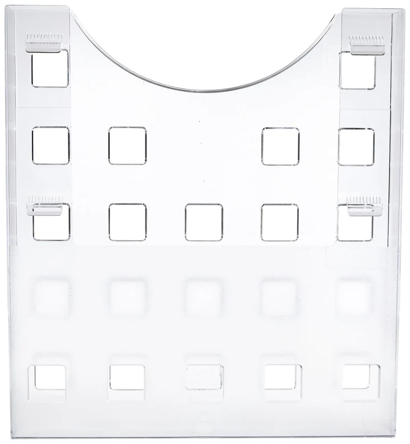 axisgo - helit H6103102 - Wandprospekthalter „the grid wall“, 5 Taschen, DIN A4, glasklar