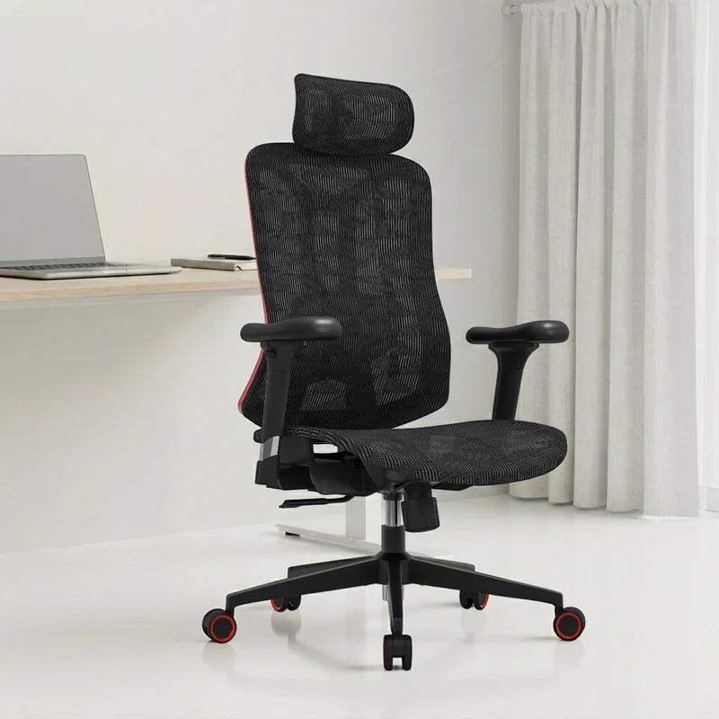 Ergonomic Mesh Office Chair, High Back Desk Chair with 3D Armrests, 3D Lumbar Support & Adjustable Headrest, Home Office Chair with Tilt Function, Swivel Computer Chair