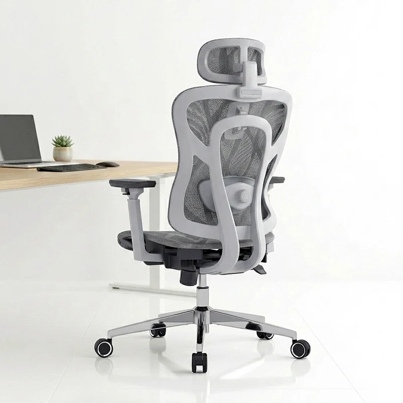 Logicfox Ergonomic Office Chair for Long Hours,High Back Mesh Chair with Adaptive Thoracic & Lumbar Support,3D Adjustable Armrests and Headrest,Designed for 8–10 Hour Workdays