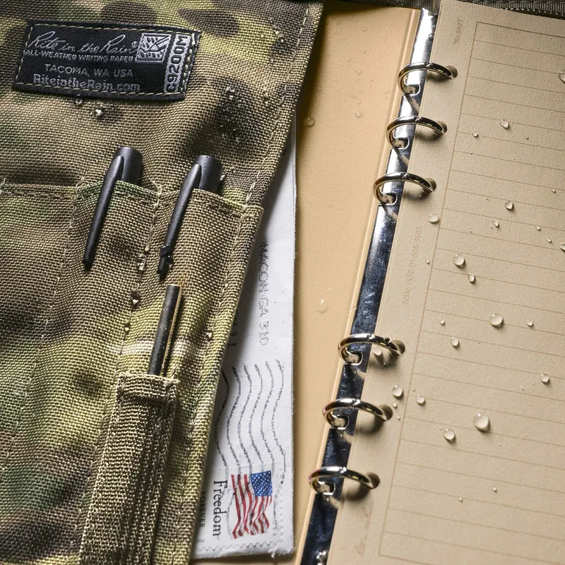 axisgo - Ringblock-Hülle Rite in the Rain Allwetter aus Cordura®, 1,27 cm Ringbinder-Hülle, ca. 17 cm x 22,5 cm, hellbraun -Nr. C9200 7" x 9" multicam