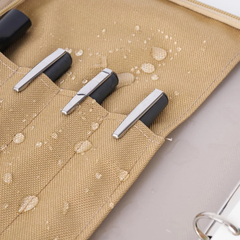 axisgo - VEPKOIT Taktische Notizbuchhülle mit Reißverschluss für Ordner, OCP Binder Planer Tactical Portfolio Organizer und A5 Notebook Binder Cover, 7" x 9" wetterfeste Notebook-Abdeckung - Coyote