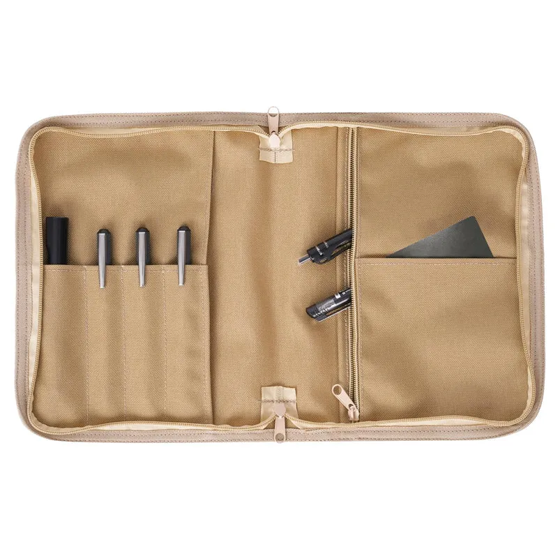 axisgo - VEPKOIT Taktische Notizbuchhülle mit Reißverschluss für Ordner, OCP Binder Planer Tactical Portfolio Organizer und A5 Notebook Binder Cover, 7" x 9" wetterfeste Notebook-Abdeckung - Coyote