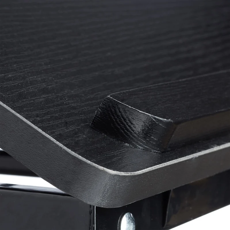 axisgo - Relaxdays Laptoptisch, Lapschreibtisch, Betttisch, Betttablett, Notebooktisch, Beistelltisch, Laptop WTH 75 cm x 35 cm x 40 cm, Holz, schwarz, mit Leseklappe, höhenverstellbar, zusammenklappbar