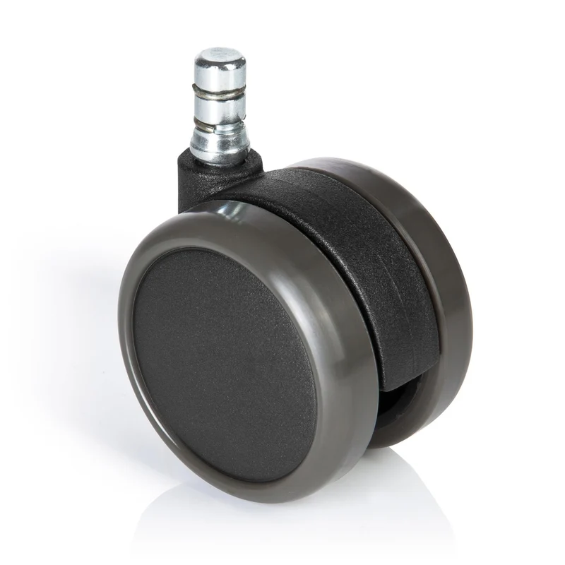 axisgo - hjh OFFICE 619025 5X Hartbodenrollen 11mm / 65mm ROLO No-Noise Stuhlrollen für Harte Böden (5er Pack)