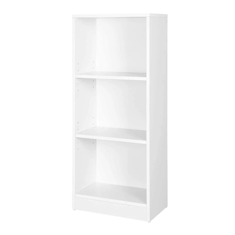axisgo - VASAGLE Bücherregal, Regal mit 3 Fächern, Standregal, mit höhenverstellbaren Ablagen, für Wohnzimmer, Kinderzimmer, Büro, 24 x 40 x 93 cm, weiß LBC103W