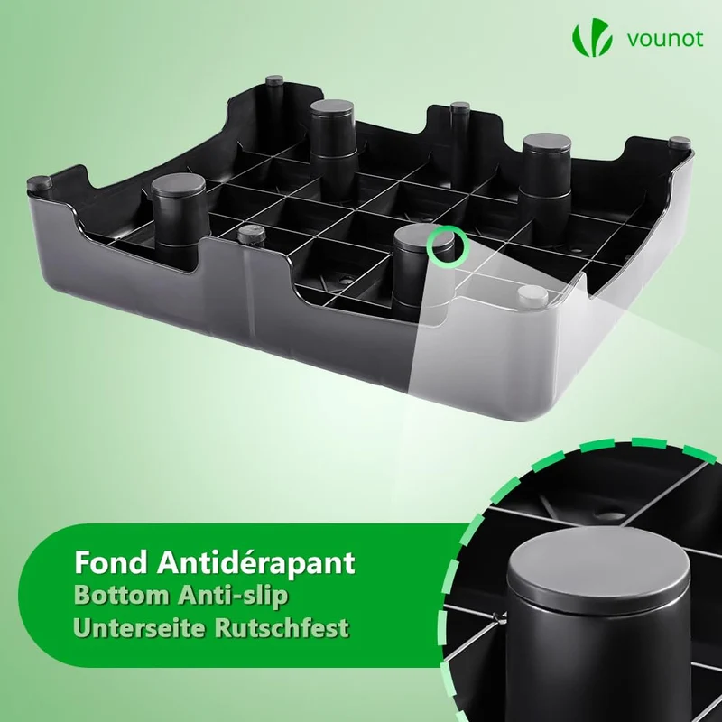 axisgo - VOUNOT Trittstufe Indoor & Outdoor, rutschfeste und tragbare Fußbank für ältere Menschen, One Step Hocker für Bad, Küche & Türschwellen, Hocker und Aufstiegshilfe