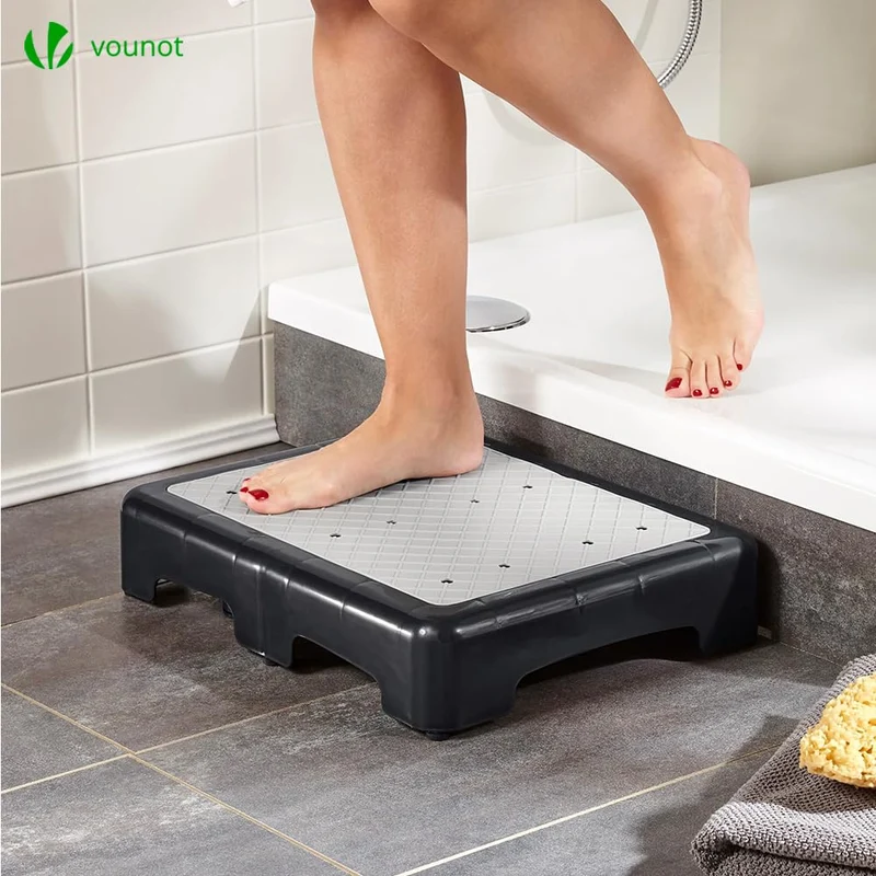 axisgo - VOUNOT Trittstufe Indoor & Outdoor, rutschfeste und tragbare Fußbank für ältere Menschen, One Step Hocker für Bad, Küche & Türschwellen, Hocker und Aufstiegshilfe