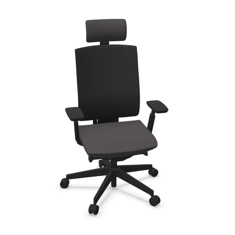 Profim Xenon NET 111 SL Drehstuhl mit Netzrücken, Nackenstütze und tiefenverstellbarem Lumbalpad
