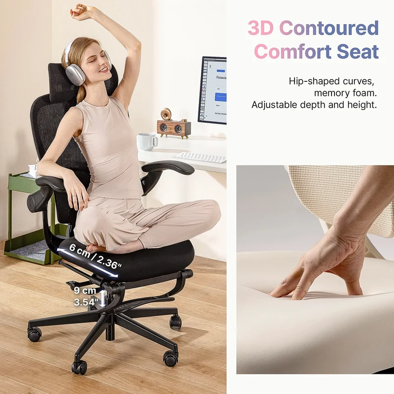 Hinomi Q2 Ergonomic Office Chair with Free Footrest